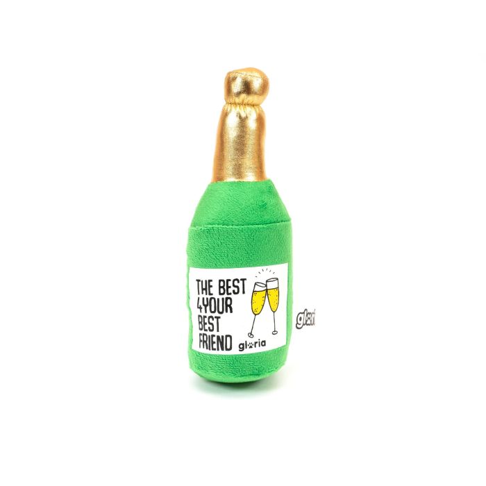 Champcane Peluche para Perros Mini Botella de Champán con Squeaker para Razas Pequeñas Verde 0 Champcane Peluche para Perros Mini Botella de Champán con Squeaker para Razas Pequeñas Verde 0
