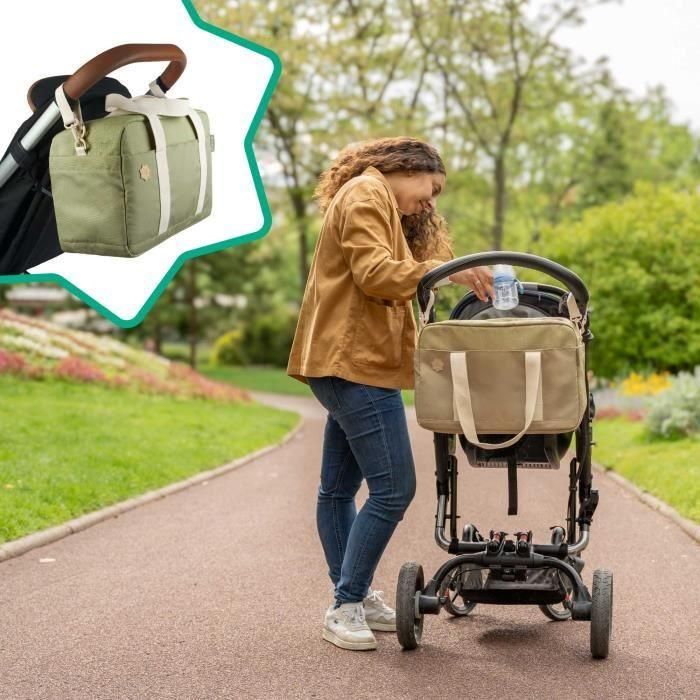 Bolso cambiador Badabulle Bowling - Gran capacidad 20L - Incluye cambiador y accesorios para cochecito, Oliva 4 Bolso cambiador Badabulle Bowling - Gran capacidad 20L - Incluye cambiador y accesorios para cochecito, Oliva 4
