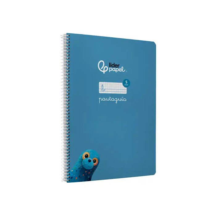 Liderpapel Cuaderno Espiral A4 Pautaguía Tapa Blanda 80 Hojas 75gr Cuadro Pautado 5mm Azul 4