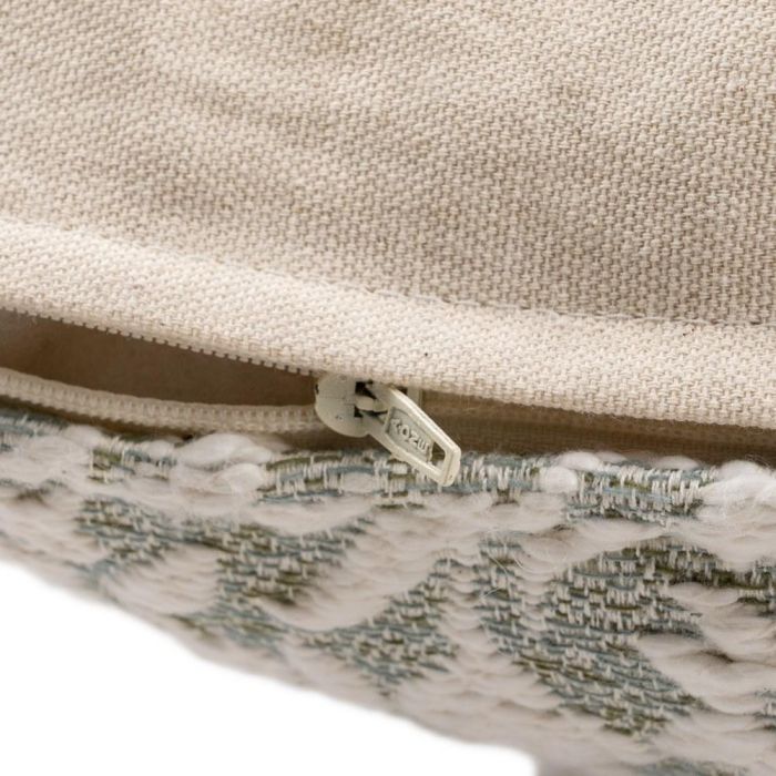 Cojín Blanco-Gris Algodón Decoración 40 X 60 cm