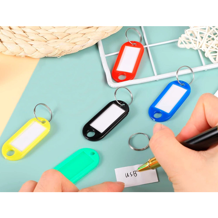 Q-connect Llavero Portaetiquetas Color Amarillo Expositor Caja 100 Unidades 6