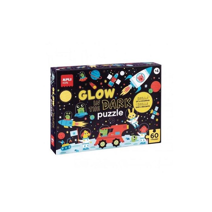 Puzle Educativo Apli Kids 60 Piezas Glow In The Dark Espacio (+4 Años)