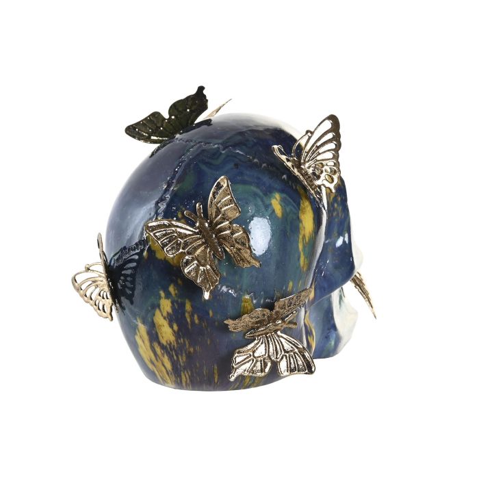 DKD Home Decor Figura Moderna de Calavera de Resina y Metal, Multicolor, 10.5x11x15.5 cm - Pack 3 Unidades 2 DKD Home Decor Figura Moderna de Calavera de Resina y Metal, Multicolor, 10.5x11x15.5 cm - Pack 3 Unidades 2