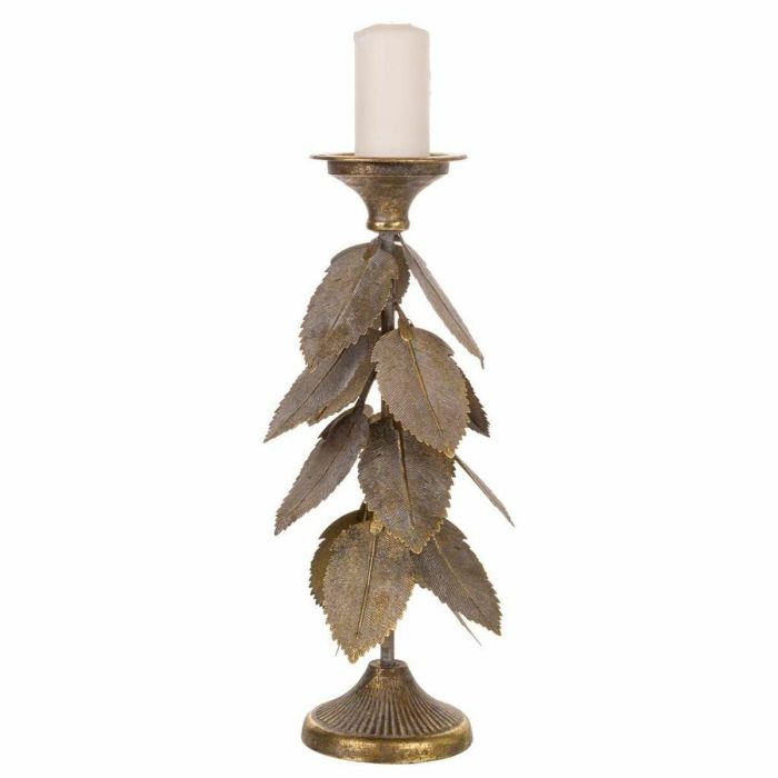 Candelabro Alexandra House Living Dorado Hierro 19 x 43 x 19 cm Hojas