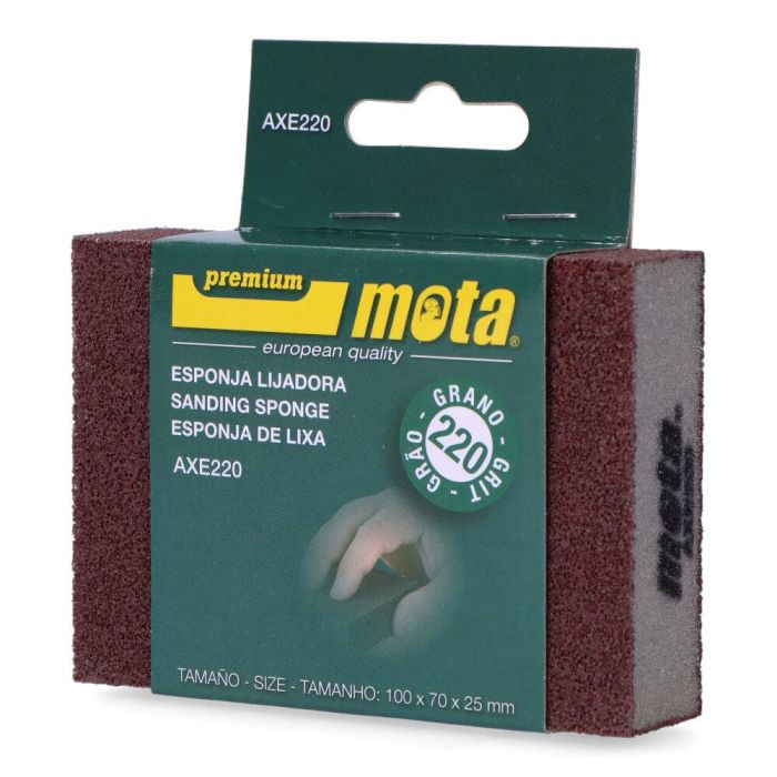Mota Herramientas Esponja Lijadora Óxido de Aluminio Grano 220 para Pared, Metalurgia y Madera (170 x 70 x 25 mm) 1