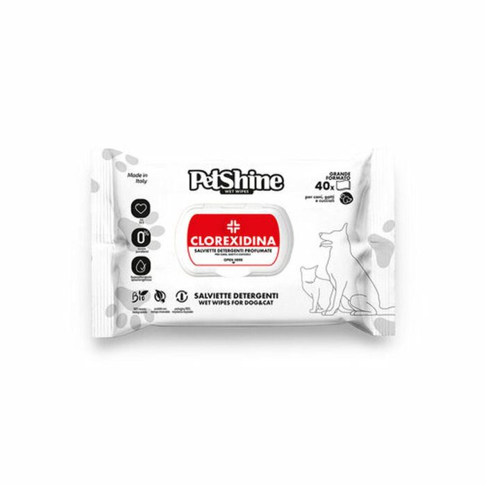 Toallitas Húmedas para Mascotas Porrini Clorexidina 40 unidades 1 Toallitas Húmedas para Mascotas Porrini Clorexidina 40 unidades 1