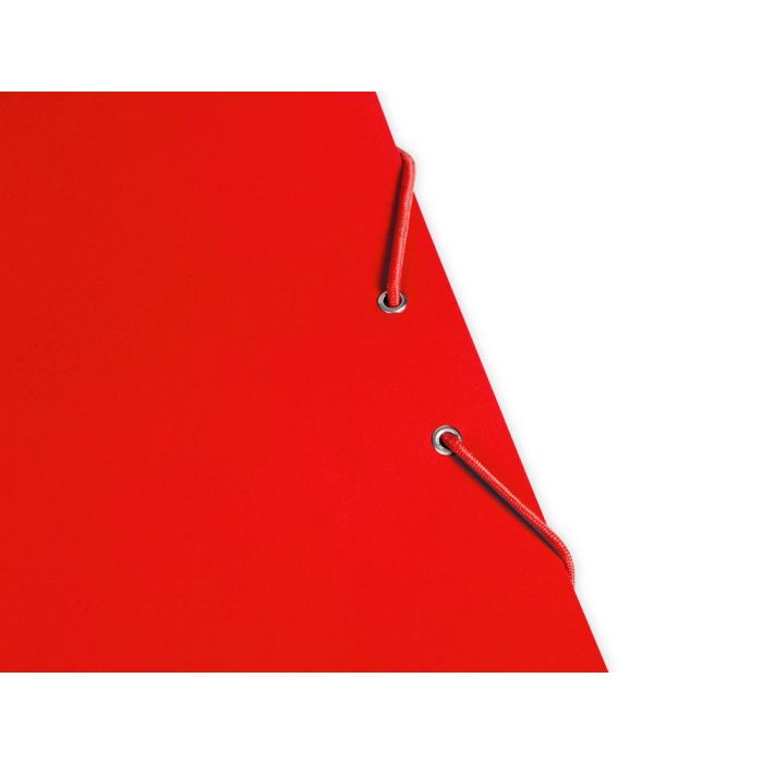 Carpeta Liderpapel Gomas Folio 3 Solapas Carton Plastificado Color Rojo 3