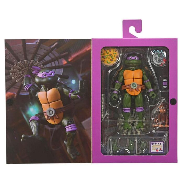 NECA Teenage Mutant Ninja Turtles Figura Ultimate Donatello Comics Tortugas Ninja, 18cm Articulada con Accesorios