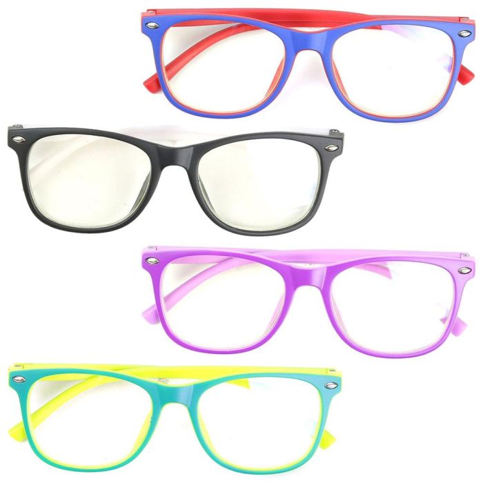 Sensly Gafas Anti-Luz Azul Niños | Filtrado Luz Azul Pantallas | Monturas Colores Surtidos con Funda | Graduaciones 2.5, 3, 3.5 2