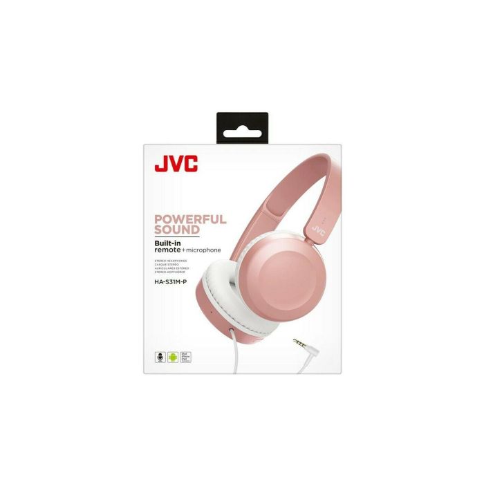 JVC Auriculares con Micrófono, Color Rosa - Alta Calidad de Sonido para Llamadas y Música