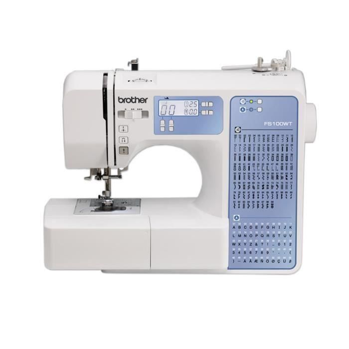Brother FS100WT Máquina de coser electrónica con 100 puntadas, Pantalla LCD, Enhebrador automático y Brazo libre 0 Brother FS100WT Máquina de coser electrónica con 100 puntadas, Pantalla LCD, Enhebrador automático y Brazo libre 0
