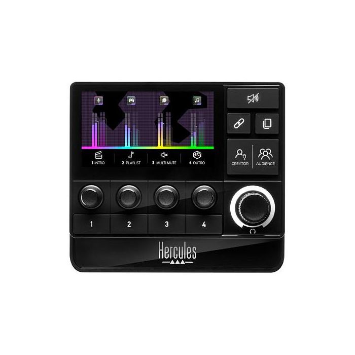 Hercules Stream 200 XLR Controlador de Audio, Negro, 9 Botones, Windows 10/11 Hercules Stream 200 XLR Controlador de Audio, Negro, 9 Botones, Windows 10/11