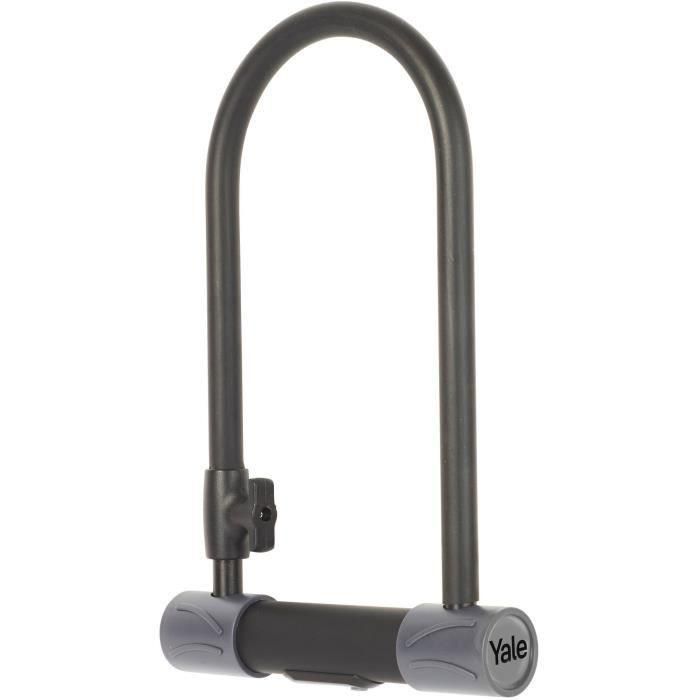 Yale Cerradura de Seguridad U con Certificación Secure Silver para Bicicleta, ATV - Acero Endurecido 230x115x13mm