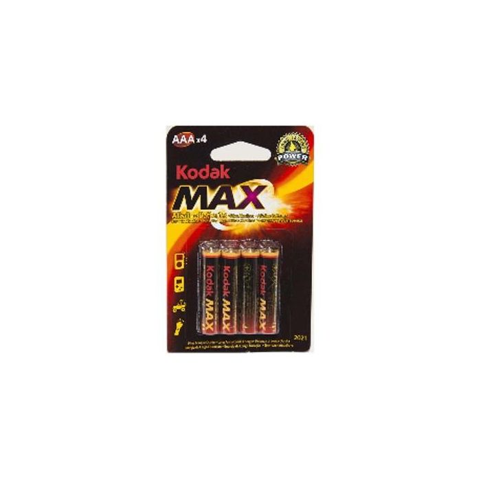 Kodak Pilas Alcalinas Max AAA 1.5V Larga Duración. Ideal Dispositivos Electrónicos Última Generación, Sin Mercurio Ni Cadmio.