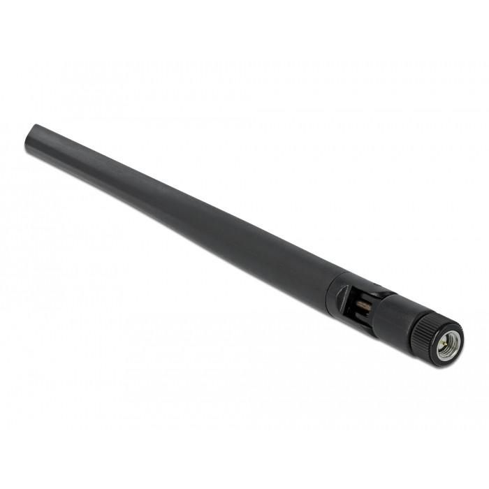 DELOCK 5G 3.4-3.8GHz Antenne SMA Stecker 5dBi 20cm omnidirektional mit Kippgelenk und flexiblem Material schwarz 0 DELOCK 5G 3.4-3.8GHz Antenne SMA Stecker 5dBi 20cm omnidirektional mit Kippgelenk und flexiblem Material schwarz 0