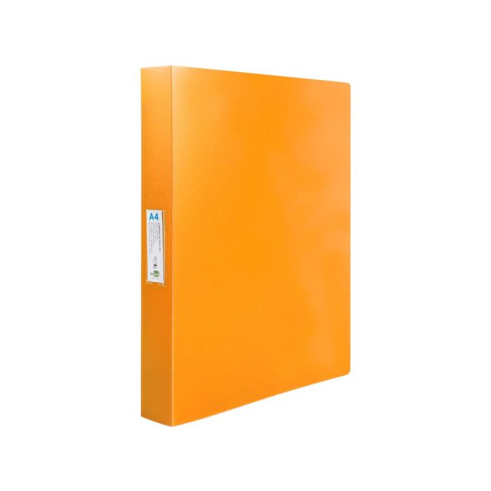 Carpeta Liderpapel 4 Anillas 25 mm Mixtas Polipropileno Din A4 Naranja Fluor Opaco 1