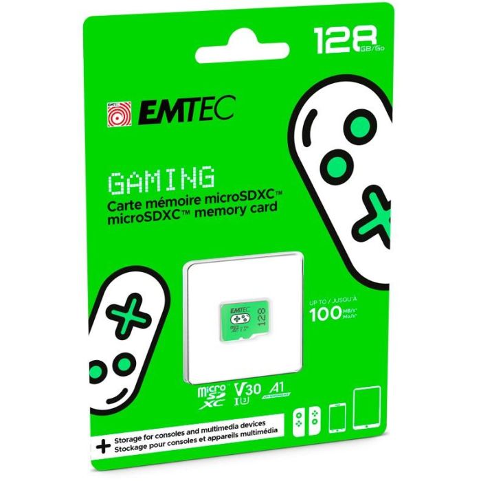 CARD Emtec m128GB UHS-I U3 V30 A1 Gaming Green 2 CARD Emtec m128GB UHS-I U3 V30 A1 Gaming Green 2