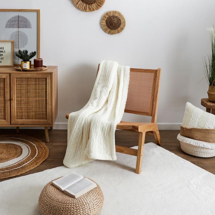 Home Deco Factory Butaca Bali Colección Natural, Madera de Árbol de la Goma y PE, Altura Asiento 40 cm, Medidas 53x70x72 cm 3 Home Deco Factory Butaca Bali Colección Natural, Madera de Árbol de la Goma y PE, Altura Asiento 40 cm, Medidas 53x70x72 cm 3