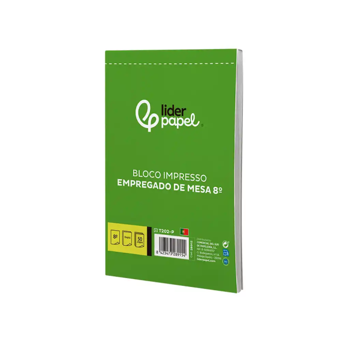 Liderpapel Talonario Camarero Octavo 2 Copias Duplicado 60g Portugues 3