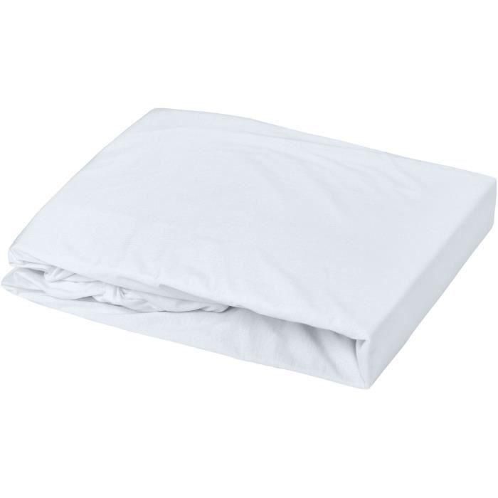 Sábana ajustable de jersey DOUX NID - Azul claro - 60x120 cm Sábana ajustable de jersey DOUX NID - Azul claro - 60x120 cm