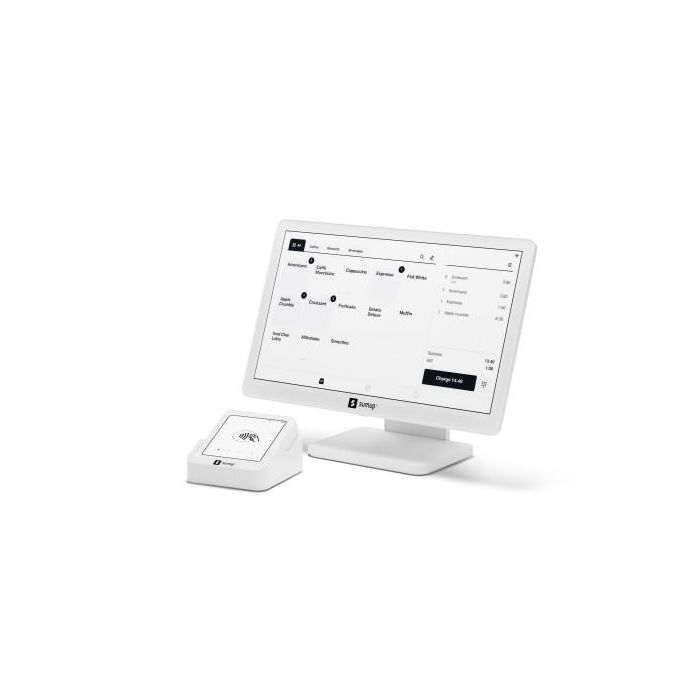 SumUp TPV POS Lite+ Solo Bundle ES - Lector de tarjetas móvil, Pantalla táctil Full HD 13", Compatible con iOS y Android, Sin suscripción - Blanco, Ref: 800607401 1