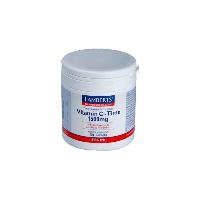 LAMBERTS Vitamina C 1500mg Liberación Sostenida 120 Comprimidos. Apto Veganos y Vegetarianos.