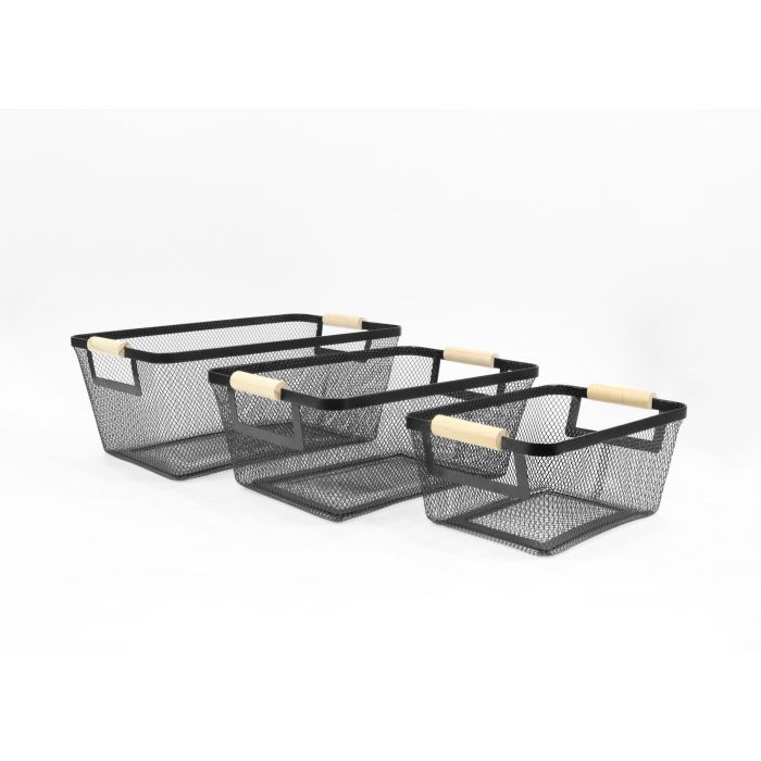 Cesta de metal organizadora Confortime 33.2 x 22.6 x 13.5 cm (10 Unidades) 4 Cesta de metal organizadora Confortime 33.2 x 22.6 x 13.5 cm (10 Unidades) 4