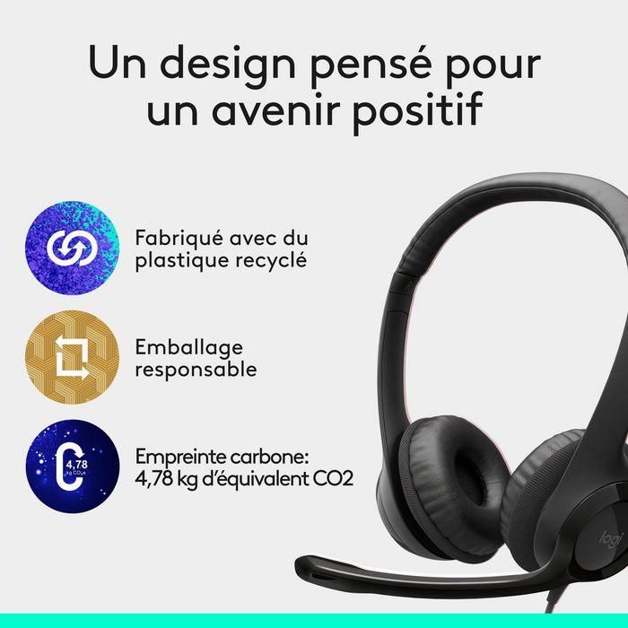Logitech Auriculares H390 Diadema Acolchada Estéreo Micrófono Ajustable Control Volumen USB Negro 15