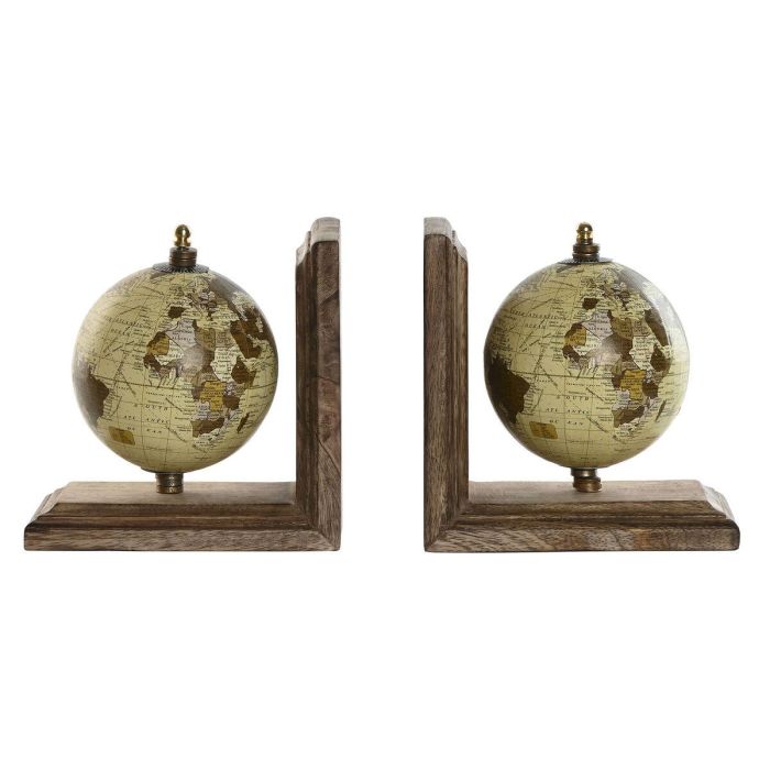 Sujetalibros Vintage DKD Home Decor Marron 10 x 15.5 x 15 cm Set de 2 Sujetalibros Vintage DKD Home Decor Marron 10 x 15.5 x 15 cm Set de 2
