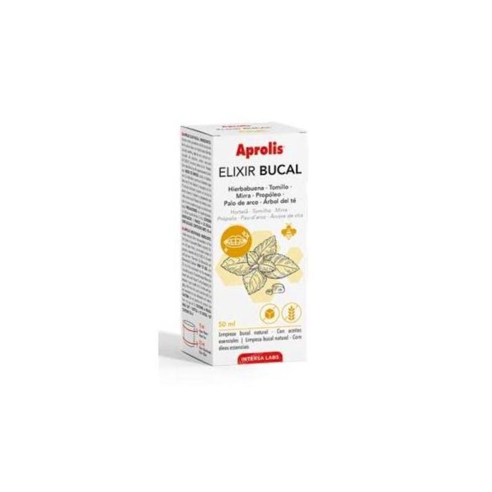 APROLIS Elixir Bucal con Propóleo, Mirra y Árbol de Té 50 ml – Enjuague con Hierbabuena, Tomillo y Pau D'Arco
