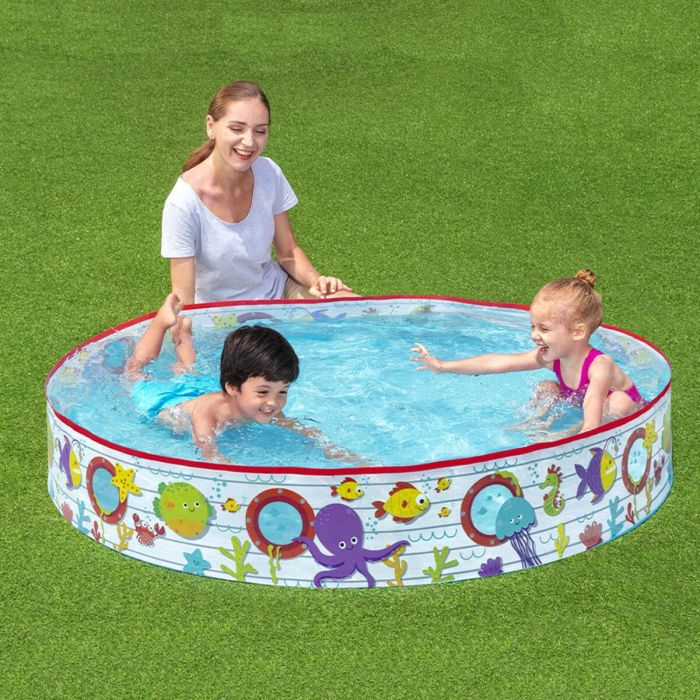 Bestway Piscina Rigida Infantil PVC Peces 152x25 cm +2 Años Jardin 55029 1