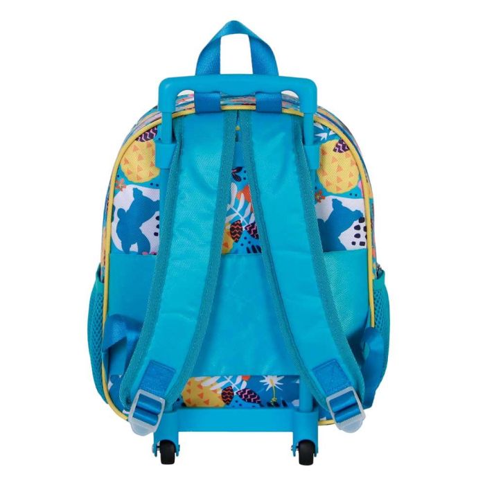 Mochila 3D con Ruedas Pequeña Colors Disney Lilo y Stitch Turquesa 2