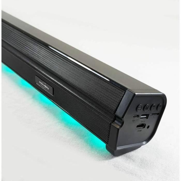 Barra de sonido con luz - INOVALLEY - BS11 -60W - LED - Bluetooth V5.0 - HDMI - USB 2.0 - micro SD - FM - Batería 2400mAh 2