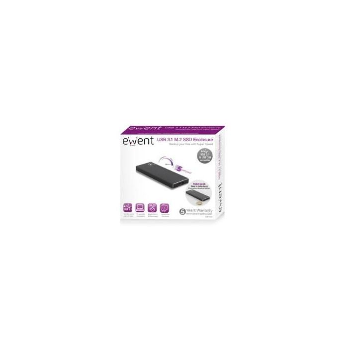 Ewent Ew7023 Carcasa SSD M.2 USB 3.1 Gen 1, Aluminio, Soporte UASP, Compatible con 2230/2242/2260/2280 1 Ewent Ew7023 Carcasa SSD M.2 USB 3.1 Gen 1, Aluminio, Soporte UASP, Compatible con 2230/2242/2260/2280 1