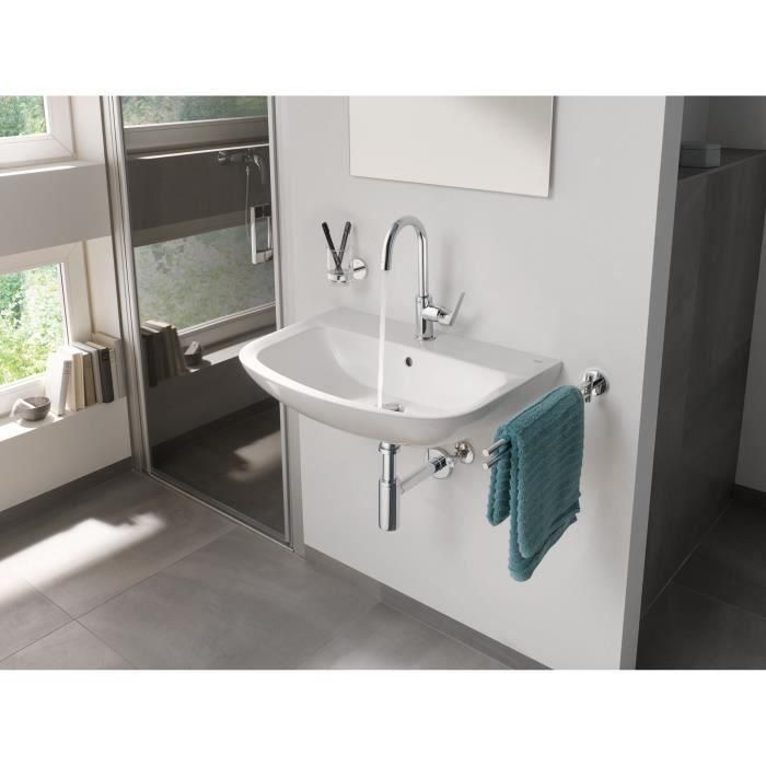 Grifo de baño - GROHE Start Flow - Mezclador monomando - Talla L - Cromo - Ahorro de agua - 23811000 1