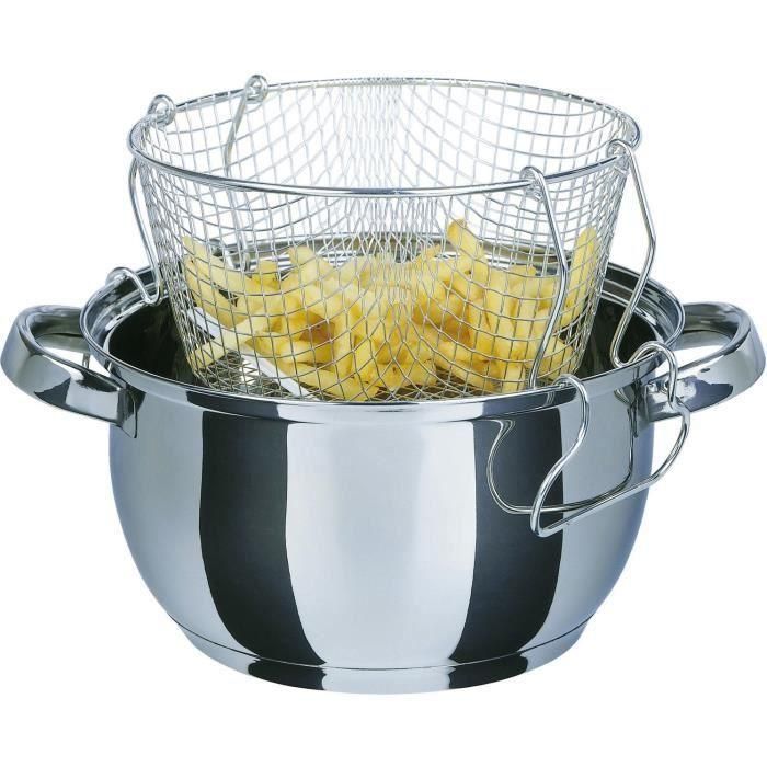 Freidora - GSW - 488204 - Inducción - 22 cm - Tapa de cristal - Acero inoxidable 3 Freidora - GSW - 488204 - Inducción - 22 cm - Tapa de cristal - Acero inoxidable 3