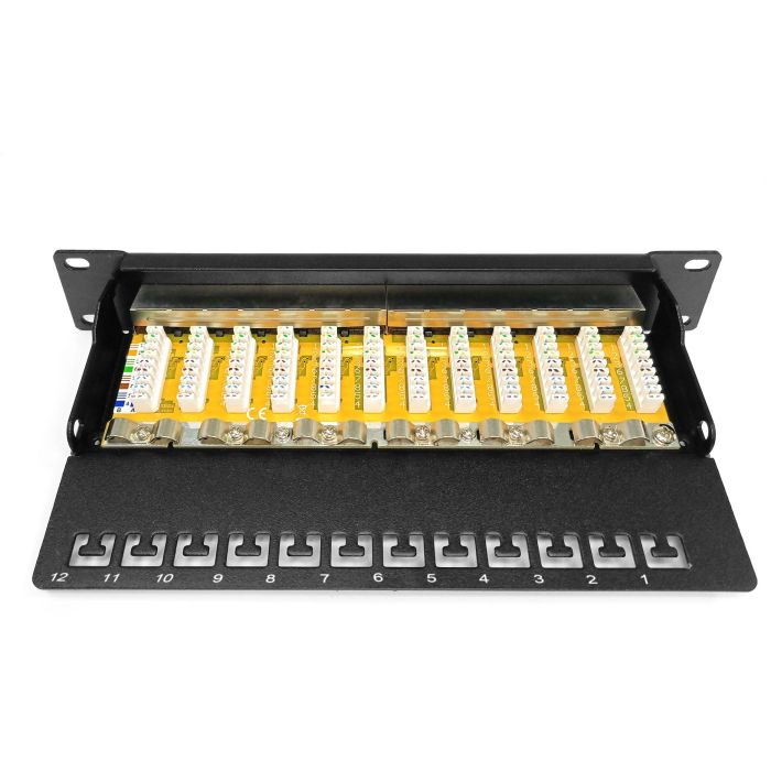 Digitus Patchpanel 1HE 12-Port Cat6 ClassE Apantallado Negro 4