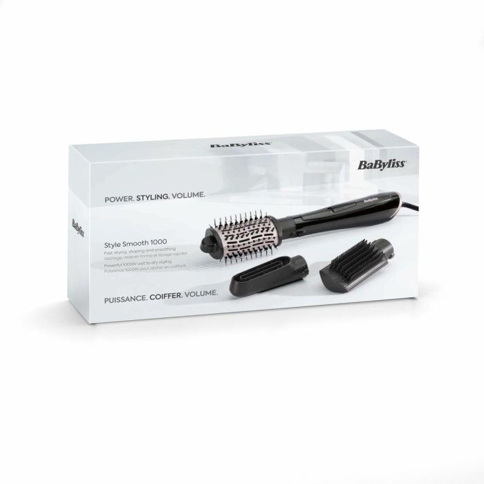 Babyliss AS128E Cepillo de Aire Caliente Style Smooth 1000W Iónico con 3 Accesorios: Secar, Alisar, Voluminizar. Antiencrespamiento + Bolsa de Viaje 14 Babyliss AS128E Cepillo de Aire Caliente Style Smooth 1000W Iónico con 3 Accesorios: Secar, Alisar, Voluminizar. Antiencrespamiento + Bolsa de Viaje 14