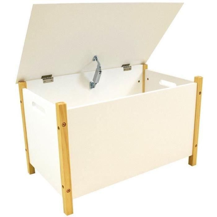 SCANDIWOOD Caja de juguetes de madera 37,5 x 60 x36 cm para niños 1 SCANDIWOOD Caja de juguetes de madera 37,5 x 60 x36 cm para niños 1