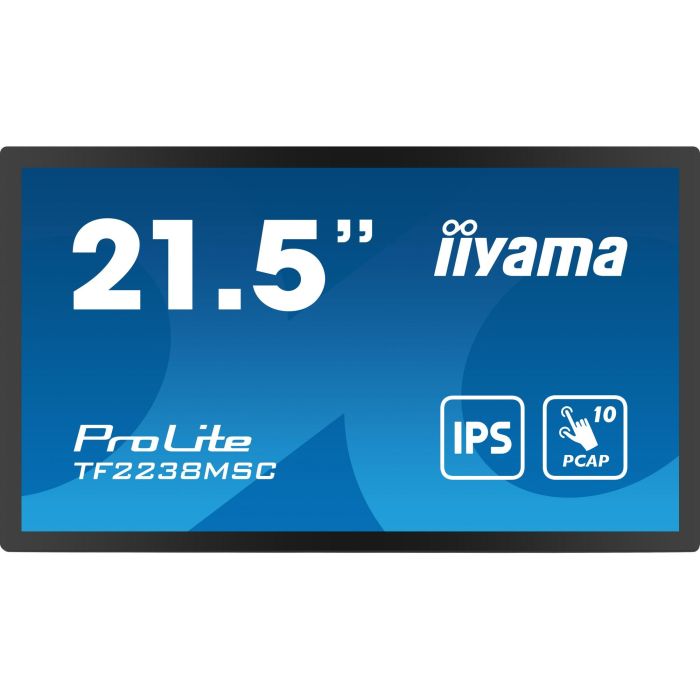 IIYAMA TF2238MSC-B1 Monitor táctil 21.5" (54.5cm) Full HD 16:9 M-Touch HDMI DisplayPort USB 1