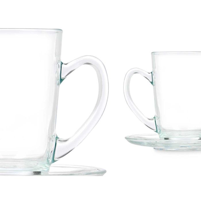 Taza Vidrio Cafe Con Leche 200Ml Con Plato Vivalto 10CM (24 Unidades) 3 Taza Vidrio Cafe Con Leche 200Ml Con Plato Vivalto 10CM (24 Unidades) 3