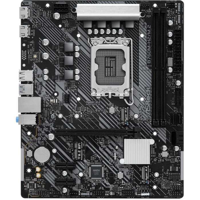 Asrock Placa Base B760M-H M.2 LGA1700 micro ATX Compatible con Intel Core i3/i5/i7/i9 1 Asrock Placa Base B760M-H M.2 LGA1700 micro ATX Compatible con Intel Core i3/i5/i7/i9 1
