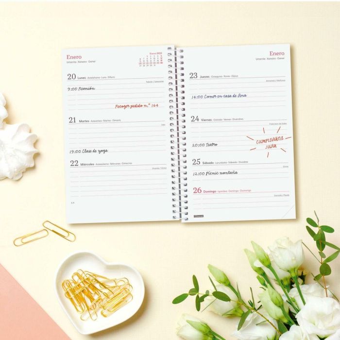 Agenda Finocam DESIGN COLLECTION 11,7 x 18,1 cm 2025 Floral 4