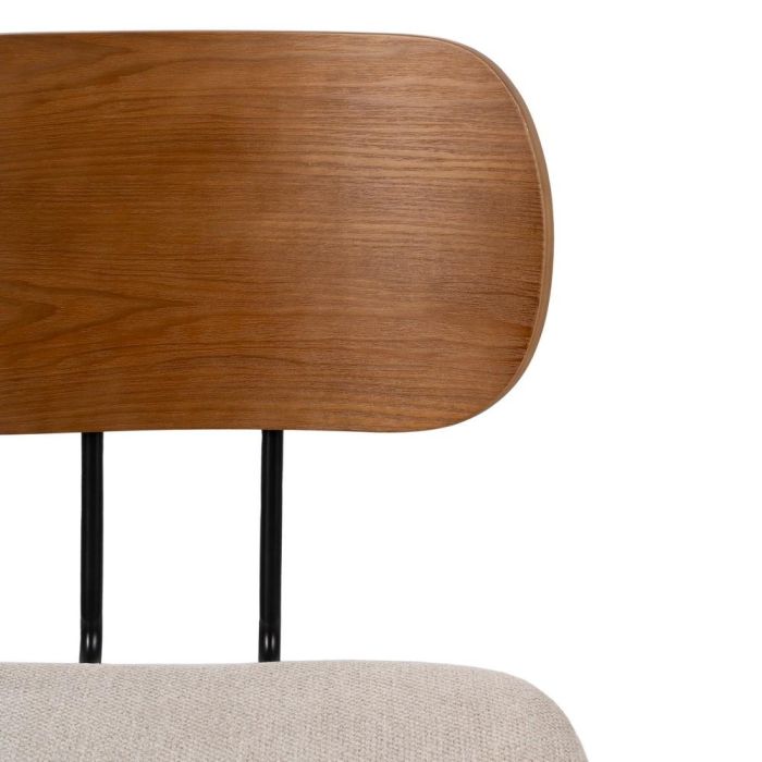 Silla Marrón-Crema Tejido-Metal Salón 48 X 55 X 82,50 cm