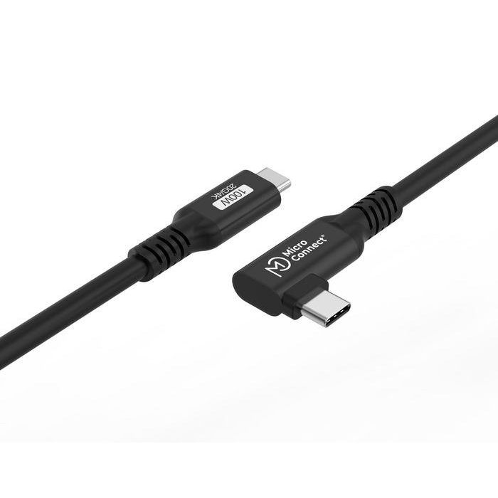 MicroConnect Cable USB-C de 3m, 100W Power Delivery, 20Gbps USB 3.2 Gen 2x2, Carga Rápida y Video 4K, Angulado 1 MicroConnect Cable USB-C de 3m, 100W Power Delivery, 20Gbps USB 3.2 Gen 2x2, Carga Rápida y Video 4K, Angulado 1