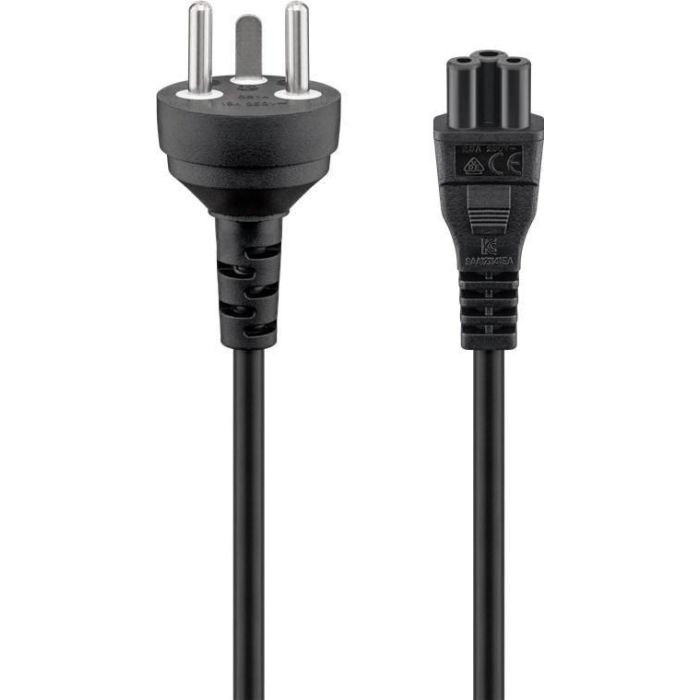 Goobay Mains Connection Cable Denmark, 2 m, Black Goobay Mains Connection Cable Denmark, 2 m, Black