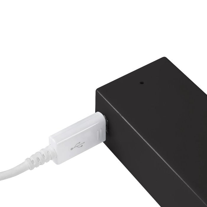 Emuca Barra para armario con luz LED Castor, batería extraible y sensor de movimiento, L558mm, Plástico y aluminio, Pintado negro texturizado 5 Emuca Barra para armario con luz LED Castor, batería extraible y sensor de movimiento, L558mm, Plástico y aluminio, Pintado negro texturizado 5