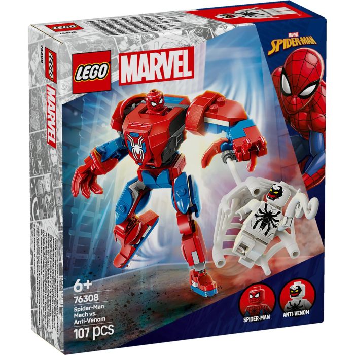 Lego Juego de Construcción Armadura Robótica de Spider-Man vs Anti-Venom Marvel para +6 años 8