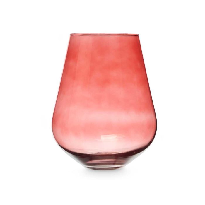 Jarrón de Cristal en Forma de Vaso 28 cm Teja - Giftdecor 2