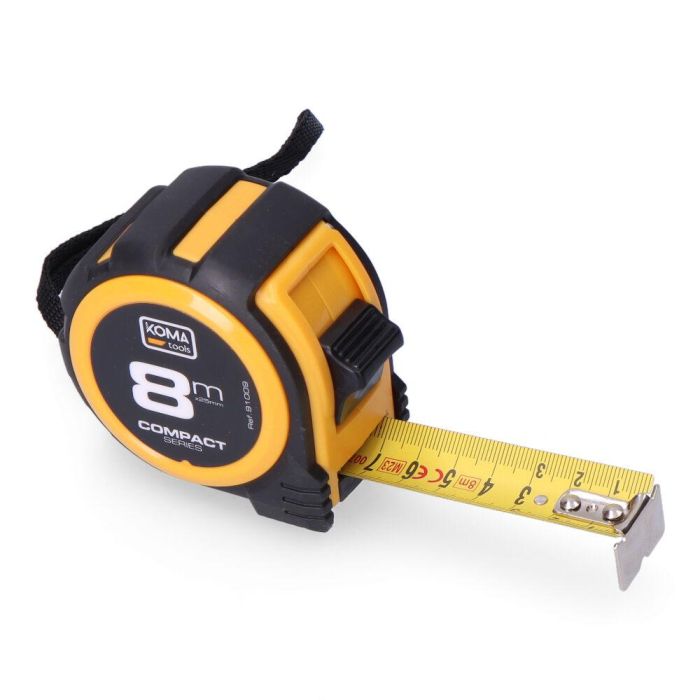 Koma Tools Flexómetro Compact 8 m x 25 mm Cuerpo ABS Antideslizante 1 Koma Tools Flexómetro Compact 8 m x 25 mm Cuerpo ABS Antideslizante 1